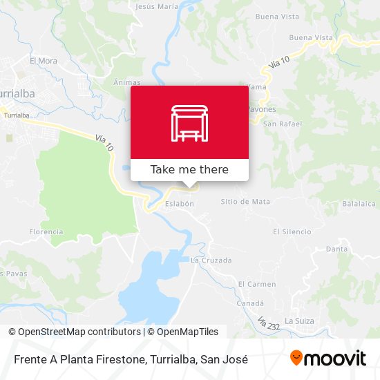 Frente A Planta Firestone, Turrialba map