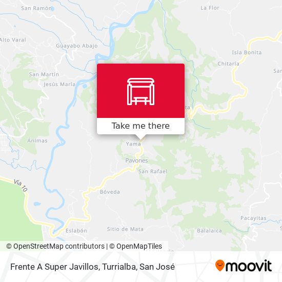 Frente A Super Javillos, Turrialba map