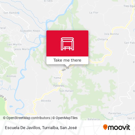Escuela De Javillos, Turrialba map