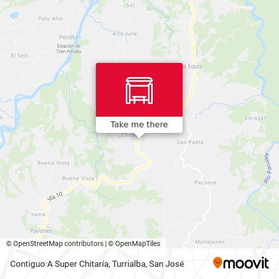 Contiguo A Super Chitaría, Turrialba map