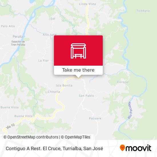 Mapa de Contiguo A Rest. El Cruce, Turrialba