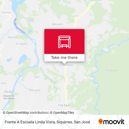 Mapa de Frente A Escuela Linda Vista, Siquirres