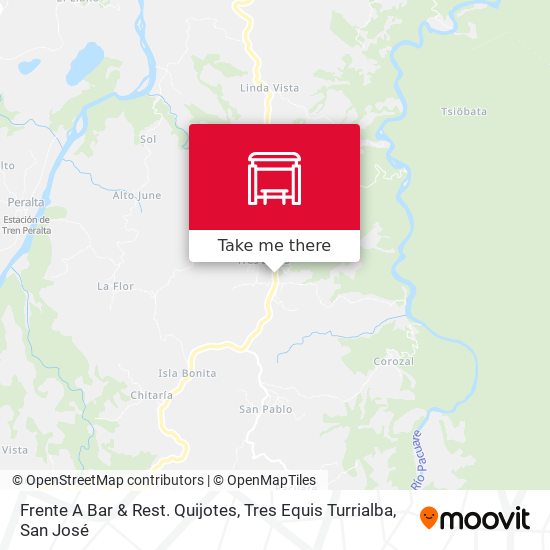 Frente A Bar & Rest. Quijotes, Tres Equis Turrialba map