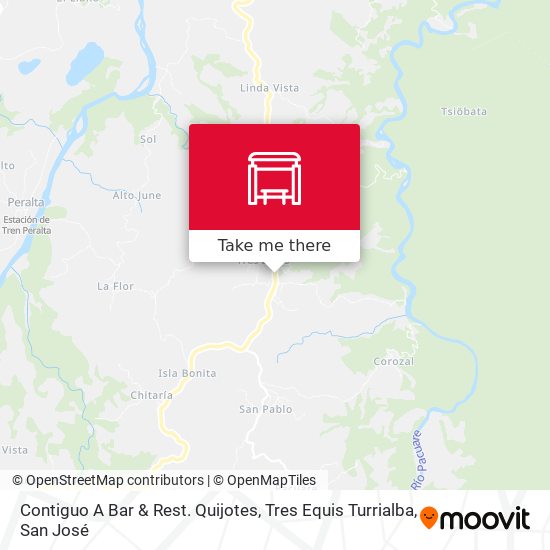 Mapa de Contiguo A Bar & Rest. Quijotes, Tres Equis Turrialba
