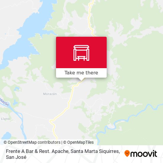Mapa de Frente A Bar & Rest. Apache, Santa Marta Siquirres