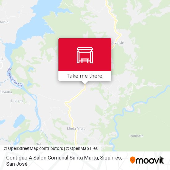 Mapa de Contiguo A Salón Comunal Santa Marta, Siquirres