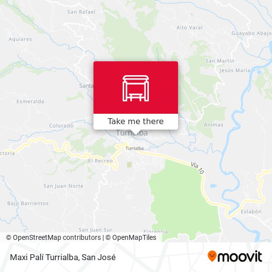 Maxi Palí Turrialba map