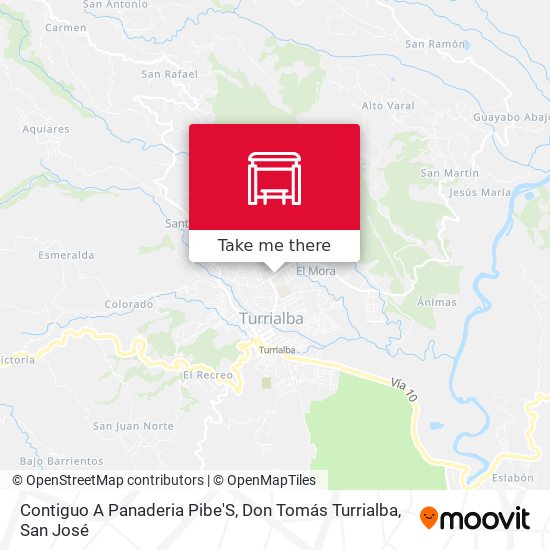 Contiguo A Panaderia Pibe'S, Don Tomás Turrialba map