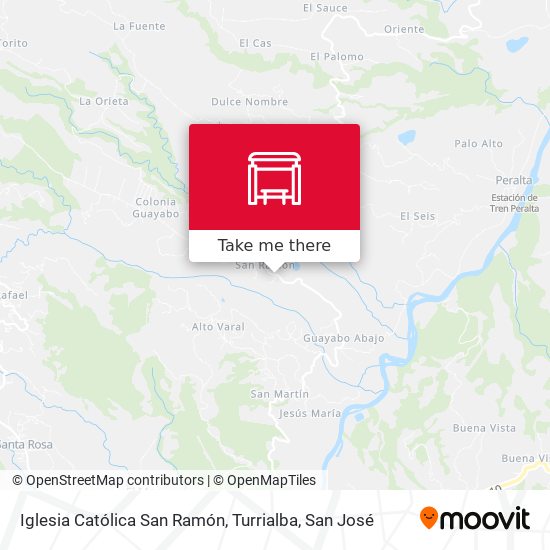 Iglesia Católica San Ramón, Turrialba map