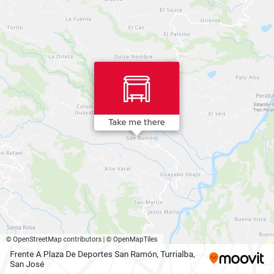 Frente A Plaza De Deportes San Ramón, Turrialba map