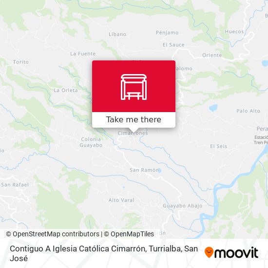 Contiguo A Iglesia Católica Cimarrón, Turrialba map