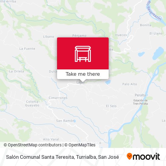 Mapa de Salón Comunal Santa Teresita, Turrialba