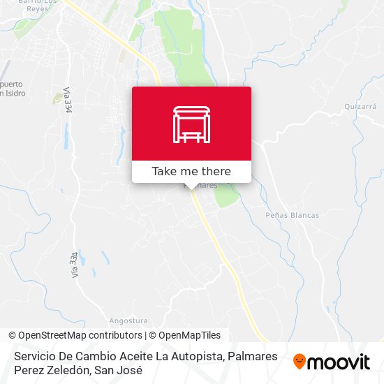 Servicio De Cambio Aceite La Autopista, Palmares Perez Zeledón map