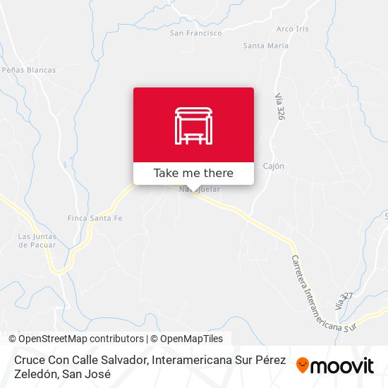 Cruce Con Calle Salvador, Interamericana Sur Pérez Zeledón map