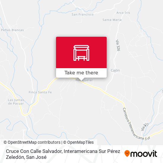 Cruce Con Calle Salvador, Interamericana Sur Pérez Zeledón map