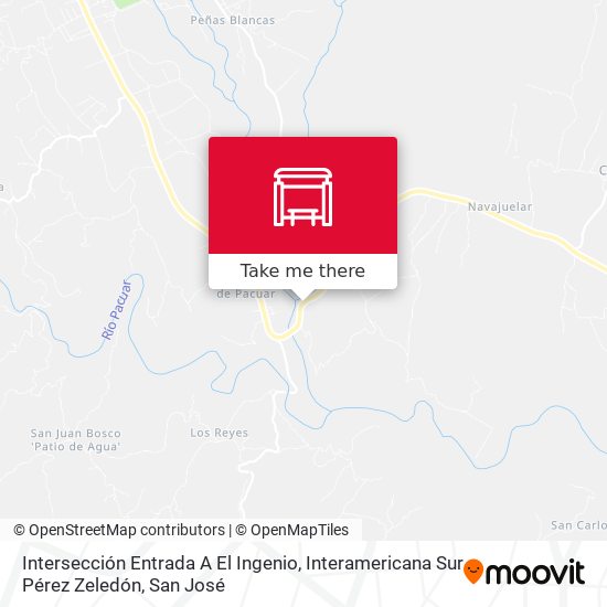 Intersección Entrada A El Ingenio, Interamericana Sur Pérez Zeledón map