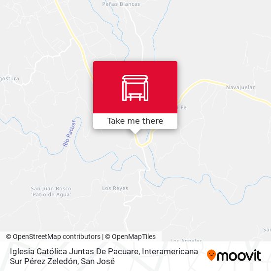 Iglesia Católica Juntas De Pacuare, Interamericana Sur Pérez Zeledón map