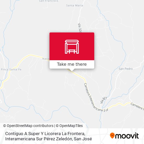 Contiguo A Super Y Licorera La Frontera, Interamericana Sur Pérez Zeledón map