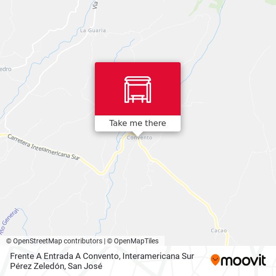 Frente A Entrada A Convento, Interamericana Sur Pérez Zeledón map