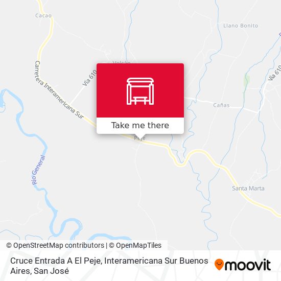 Cruce Entrada A El Peje, Interamericana Sur Buenos Aires map