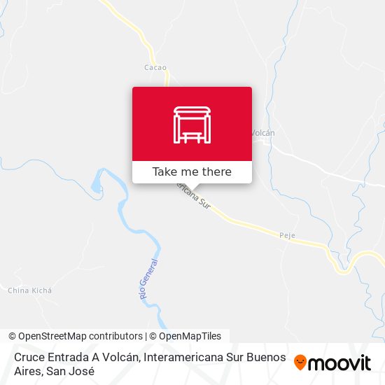 Mapa de Cruce Entrada A Volcán, Interamericana Sur Buenos Aires