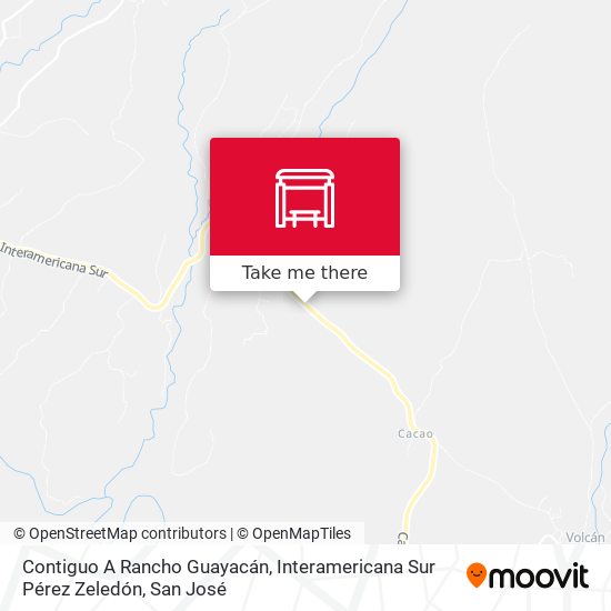 Mapa de Contiguo A Rancho Guayacán, Interamericana Sur Pérez Zeledón