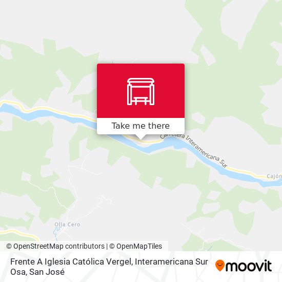 Frente A Iglesia Católica Vergel, Interamericana Sur Osa map