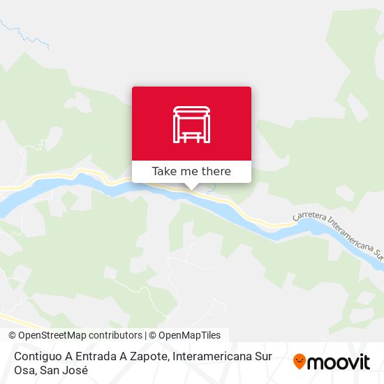 Contiguo A Entrada A Zapote, Interamericana Sur Osa map