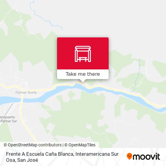 Frente A Escuela Caña Blanca, Interamericana Sur Osa map