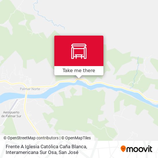 Frente A Iglesia Católica Caña Blanca, Interamericana Sur Osa map