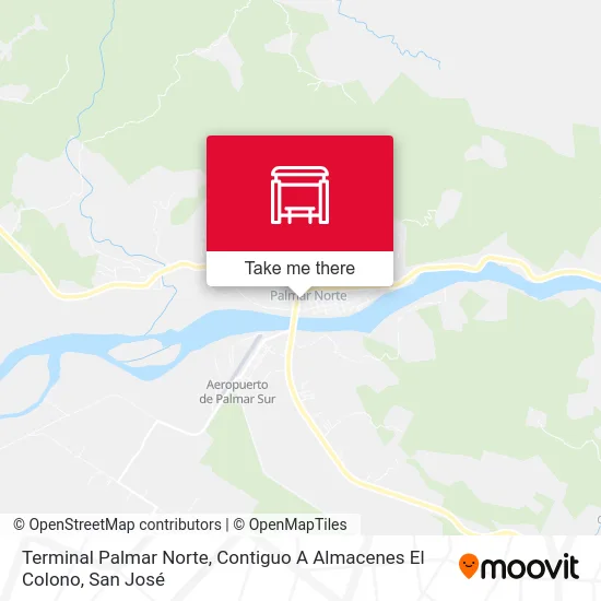 Terminal Palmar Norte, Contiguo A Almacenes El Colono map