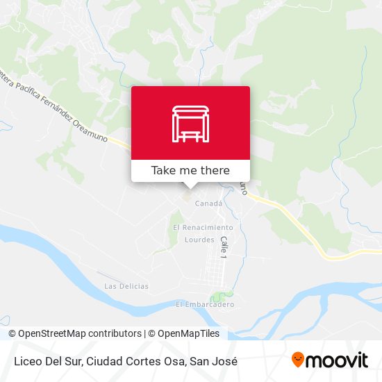 Liceo Del Sur, Ciudad Cortes Osa map
