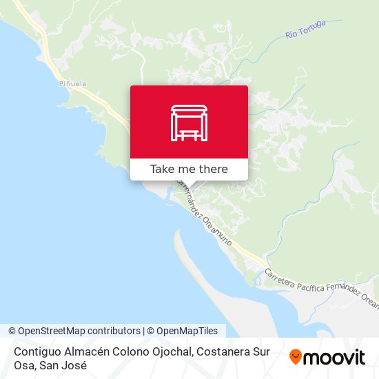 Mapa de Contiguo Almacén Colono Ojochal, Costanera Sur Osa