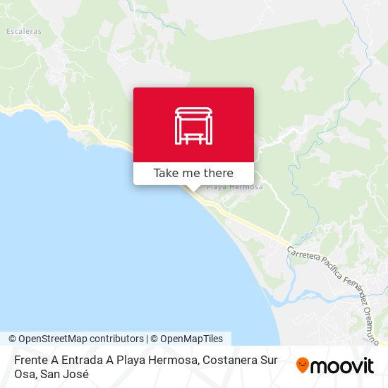 Frente A Entrada A Playa Hermosa, Costanera Sur Osa map