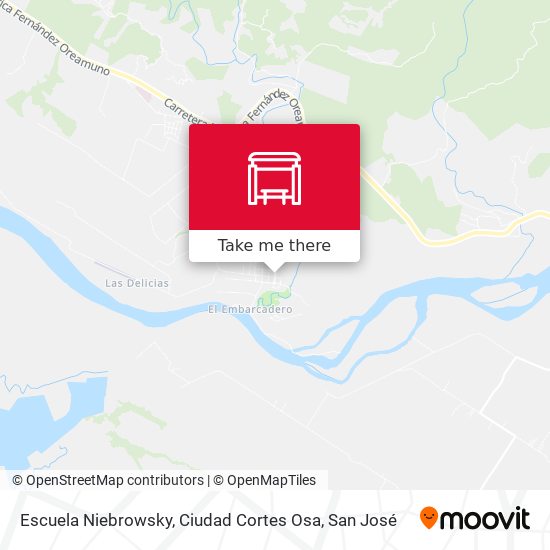 Escuela Niebrowsky, Ciudad Cortes Osa map