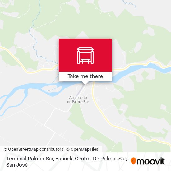 Mapa de Terminal Palmar Sur, Escuela Central De Palmar Sur