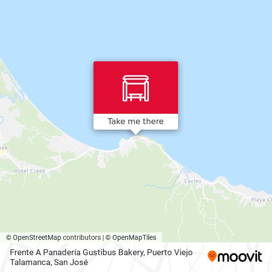 Mapa de Frente A Panadería Gustibus Bakery, Puerto Viejo Talamanca