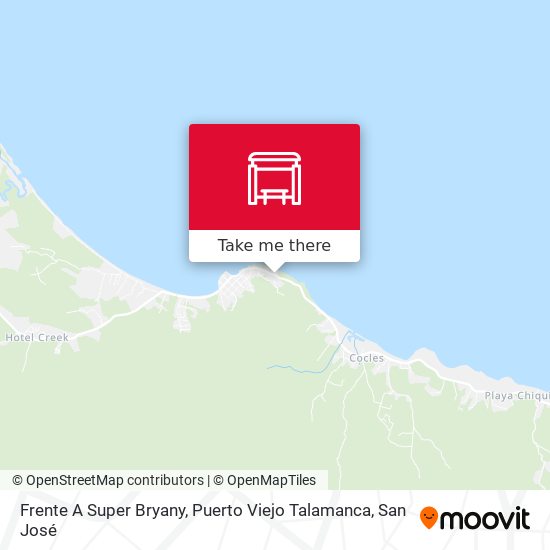 Mapa de Frente A Super Bryany, Puerto Viejo Talamanca