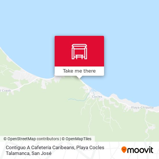Contiguo A Cafetería Caribeans, Playa Cocles Talamanca map