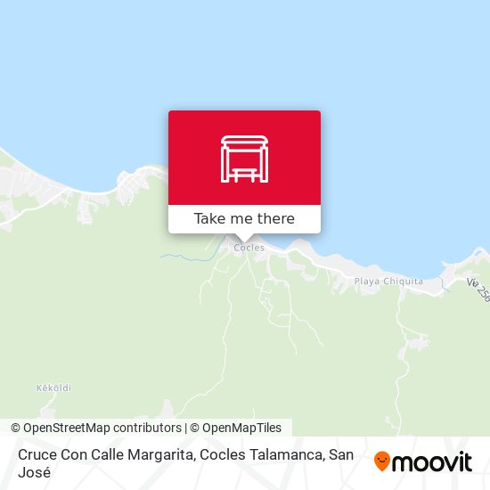 Cruce Con Calle Margarita, Cocles Talamanca map