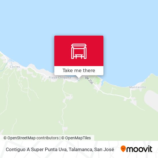 Mapa de Contiguo A Super Punta Uva, Talamanca