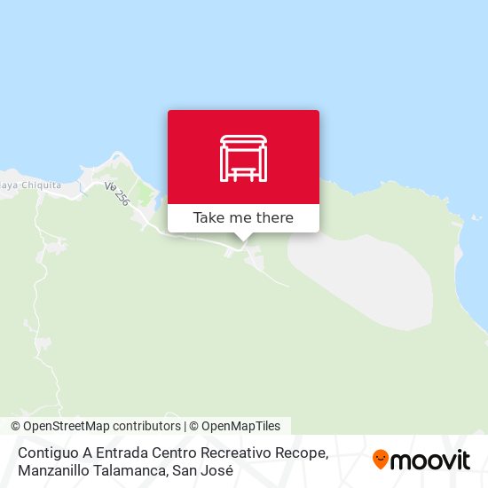 Mapa de Contiguo A Entrada Centro Recreativo Recope, Manzanillo Talamanca