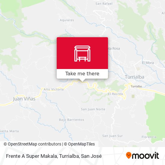 Mapa de Frente A Super Makala, Turrialba