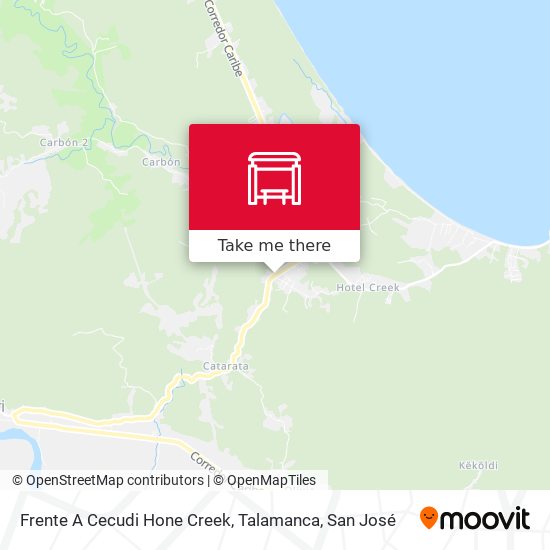 Mapa de Frente A Cecudi Hone Creek, Talamanca