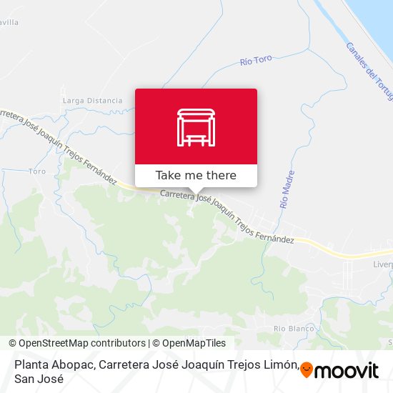 Mapa de Planta Abopac, Carretera José Joaquín Trejos Limón