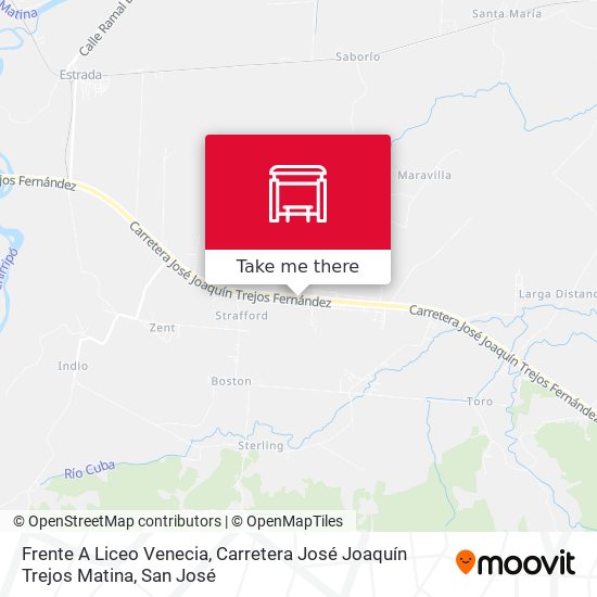 Frente A Liceo Venecia, Carretera José Joaquín Trejos Matina map
