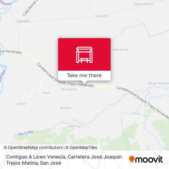 Contiguo A Liceo Venecia, Carretera José Joaquín Trejos Matina map