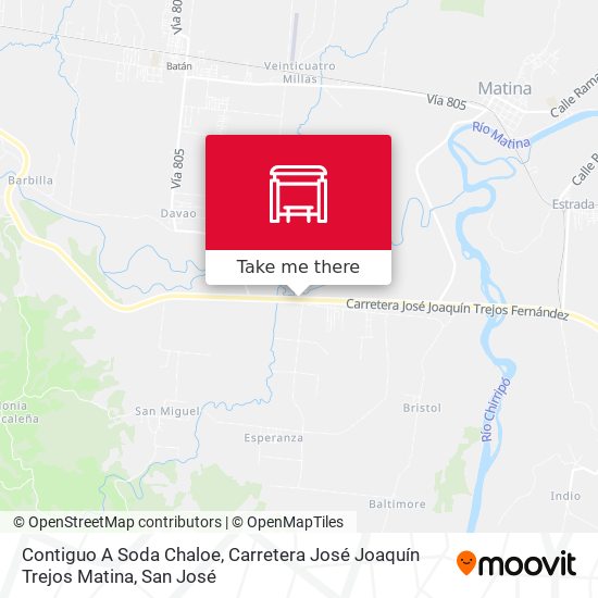 Contiguo A Soda Chaloe, Carretera José Joaquín Trejos Matina map