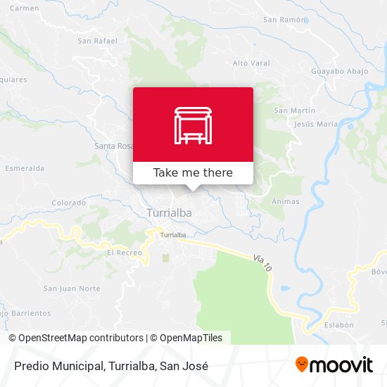 Predio Municipal, Turrialba map