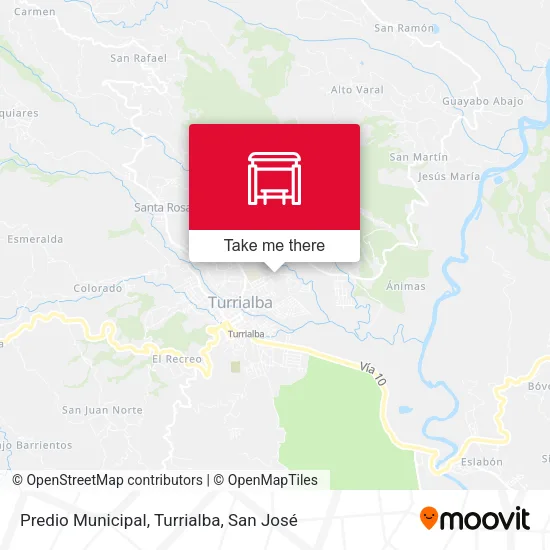 Predio Municipal, Turrialba map
